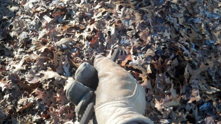 The piece of rebar also makes a handy thermometer to gauge the temperature of my pile. It's hot to the teuch!